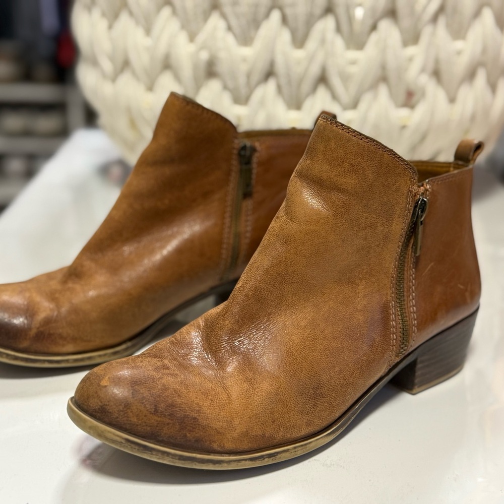 Lucky Brand Leather Ankle Booties